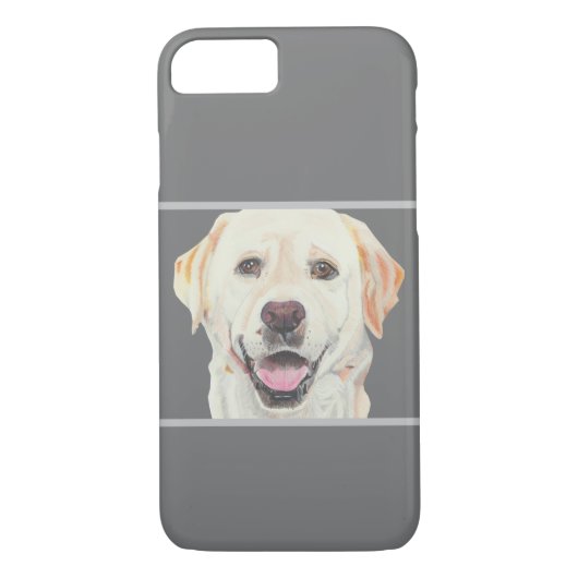 Pastel Yellow Labrador Dog 8/7 iPhone Case (Rückseite)