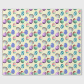 Pastel Yellow Oaster Egg Ostereier Party Ei Jagd S Geschenkpapier (Flach)