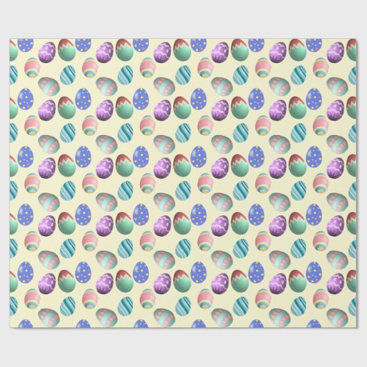 Pastel Yellow Oaster Egg Ostereier Party Ei Jagd S Geschenkpapier (Flach)