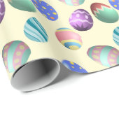 Pastel Yellow Oaster Egg Ostereier Party Ei Jagd S Geschenkpapier (Rolleneckpunkt)