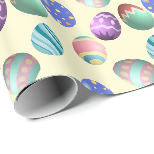 Pastel Yellow Oaster Egg Ostereier Party Ei Jagd S Geschenkpapier (Rolleneckpunkt)