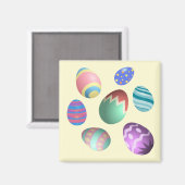 Pastel Yellow Oaster Egg Ostereier Party Ei Jagd S Magnet (Vorderseite/Rückseite)