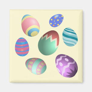 Pastel Yellow Oaster Egg Ostereier Party Ei Jagd S Magnet