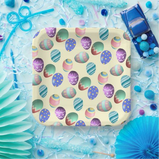 Pastel Yellow Oaster Egg Ostereier Party Ei Jagd S Pappteller (Party)