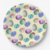 Pastel Yellow Oaster Egg Ostereier Party Ei Jagd S Pappteller (Vorderseite)