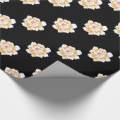 PASTEL YELLOW PEONY PATTERN GESCHENKPAPIER (Ecke)