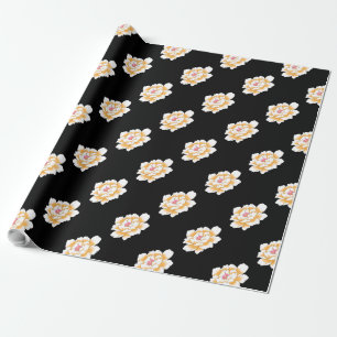 PASTEL YELLOW PEONY PATTERN GESCHENKPAPIER