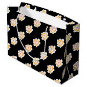 PASTEL YELLOW PEONY PATTERN GROßE GESCHENKTÜTE (Rückseite Schrägansicht)