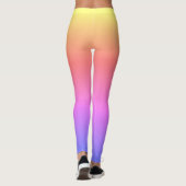 Pastel Yellow Periwinkle Rainbow Ombre Leggings (Rückseite)