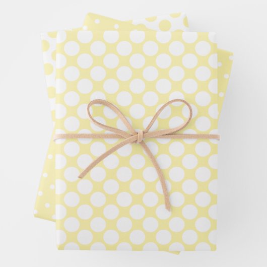 Pastel Yellow Polka Dot Spring Geschenkpapier Set (Beispiel)