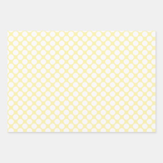 Pastel Yellow Polka Dot Spring Geschenkpapier Set (Vorderseite)