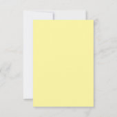 Pastel Yellow Summer Party Einladung (Rückseite)