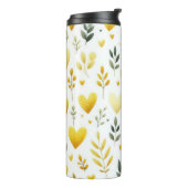 PASTEL YELLOW WATERCOLOR LIEBE VALENTINE HERZEN THERMOSBECHER (Nach links gedreht)