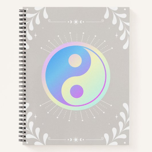 Pastel Yin-Yang notebook Notizblock (Vorderseite)
