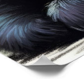 Pastel Zeichn des Panda Bären Bamboo Poster (Ecke)