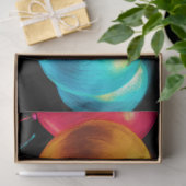 Pastel Zeichne farbenfrohe, fröhliche Bouquet von  Seidenpapier (Geschenk)