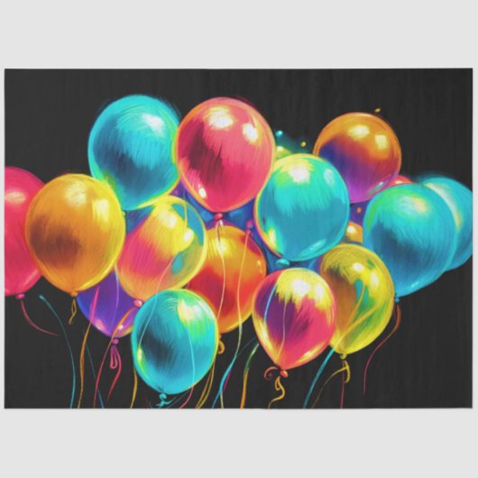 Pastel Zeichne farbenfrohe, fröhliche Bouquet von  Seidenpapier (Vorderseite)