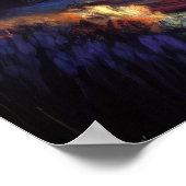 Pastel Zeichne farbenfrohe Nachtlandschaft Poster (Ecke)