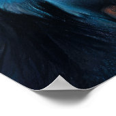 Pastel Zeichne von chinesischen Rotkronenkranen Poster (Ecke)