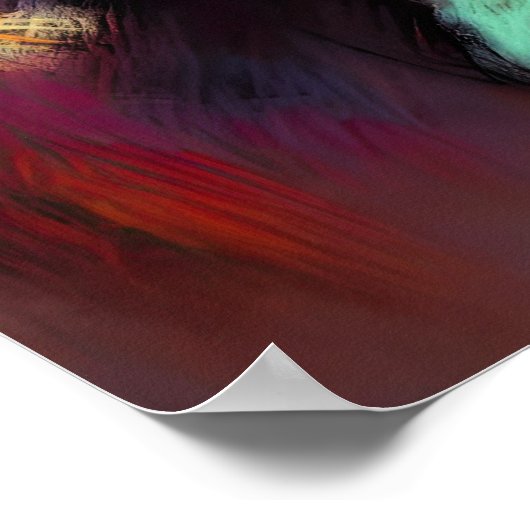 Pastel Zeichnend Abstrakter Mensch Poster (Ecke)