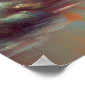 Pastel Zeichnend antikes chinesisches Pagoda-Dorf Poster (Ecke)