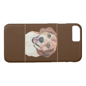 Pastel Zeichnend Beagle iPhone Case (Rückseite (Horizontal))