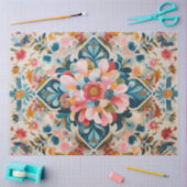 Pastel Zeichnend Blumenmuster-Block Seidenpapier (Basteln)