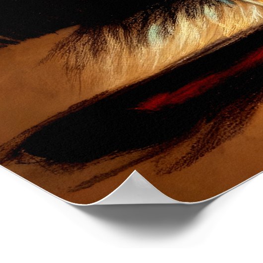 Pastel Zeichnend Crystal Decanter Glas Liquor Poster (Ecke)