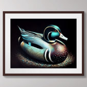 Pastel Zeichnend Duck Decoy Aquamarin Poster