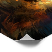 Pastel Zeichnend farbenfrohe Landschaft Bäume Himm Poster (Ecke)