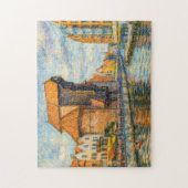 Pastel zeichnend historisches Krantor Danzig in da Puzzle (Vertikal)