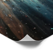 Pastel Zeichnend Hochzeitskleid auf Gefahr Poster (Ecke)