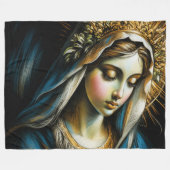 Pastel Zeichnend Jungfrau Fleecedecke (Vorderseite (Horizontal))