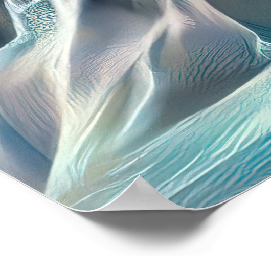 Pastel Zeichnend Man Daydreaming surrealistisch Poster (Ecke)