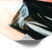 Pastel Zeichnend Man Eyeliner Poster (Ecke)