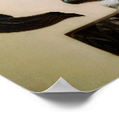 Pastel Zeichnend Pferdestatue Poster (Ecke)