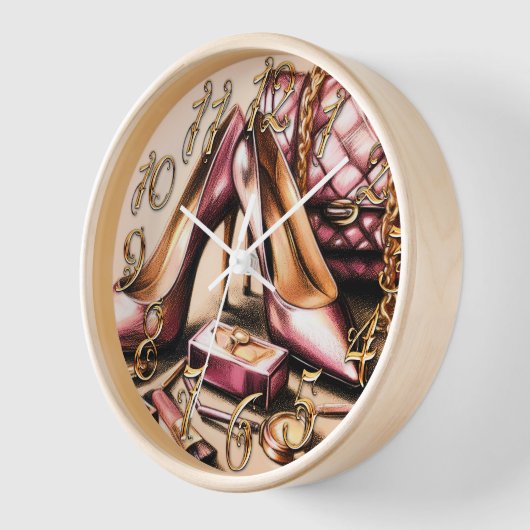 Pastel Zeichnend rosa Heelse Purpurkosmetik Uhr (Winkel)