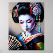 Pastel Zeichnend schöne japanische Fan Poster (Vorne)