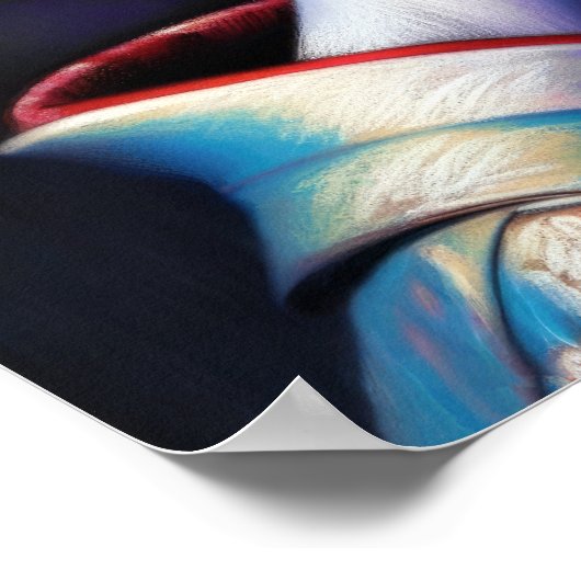 Pastel Zeichnend schöne japanische Fan Poster (Ecke)