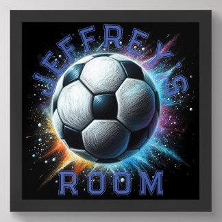 Pastel Zeichnend Soccer Ball Power personalisieren Poster