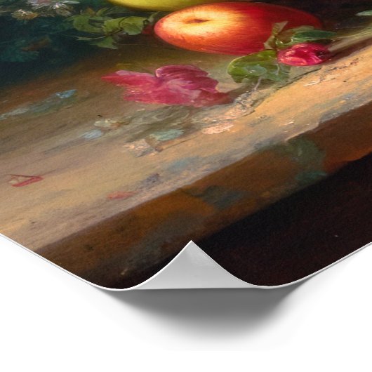 Pastel Zeichnend Stillleben Vase von Blume auf dem Poster (Ecke)