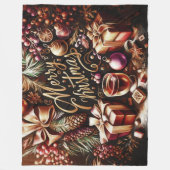 Pastel Zeichnete eines Weihnachtsbeiches Fleecedecke (Vorderseite)