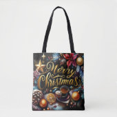 Pastel Zeichnete eines Weihnachtsbeiches Tasche (Vorderseite)