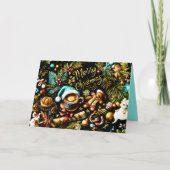Pastel Zeichnete von Christmas Whimsical Karte (Vorderseite)