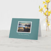 Pastel zelt bei Sonnenuntergang zum Ehemann Karte (Gelbe Blume)