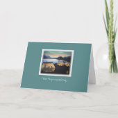 Pastel zelt bei Sonnenuntergang zum Ehemann Karte (Vorderseite)