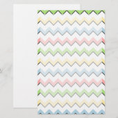 Pastel Zickzack Drop Shadow von Shirley Taylor Briefpapier (Vorne/Hinten)