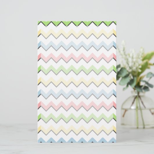 Pastel Zickzack Drop Shadow von Shirley Taylor Briefpapier (Stehend Vorderseite)
