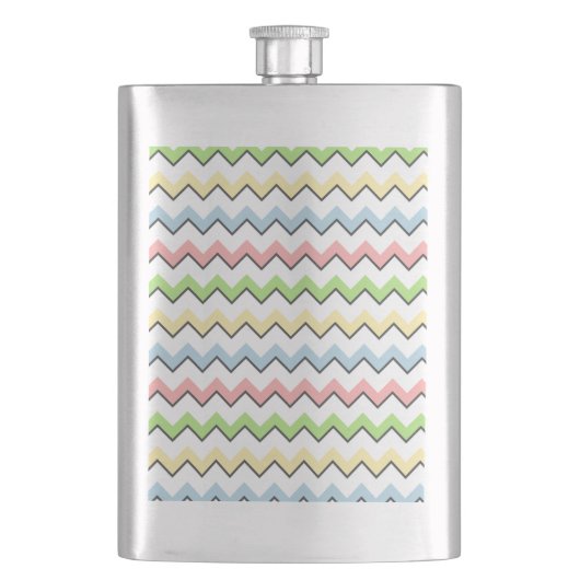 Pastel Zickzack Drop Shadow von Shirley Taylor Flachmann (Vorderseite)