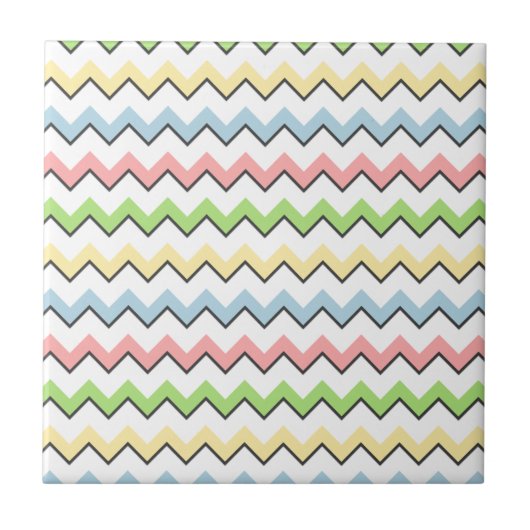 Pastel Zickzack Drop Shadow von Shirley Taylor Fliese (Vorderseite)
